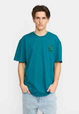 PRINTED T-SHIRT / 1434 WIN - PETROL