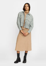 CROPPED SHIRT / 33102 - BLUE