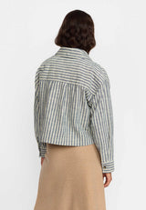 CROPPED SHIRT / 33102 - BLUE