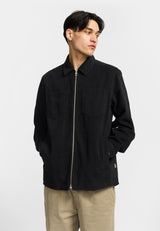 OVERSHIRT W. ZIPPER / 3922 - BLACK