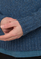KNIT SWEATER / 6538 - BLUE