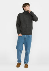 HIGH-NECK SWEATHER / 6568 - BLACK