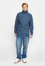 HIGH-NECK SWEATHER / 6568 - BLUE