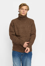 HIGH-NECK SWEATHER / 6568 - BROWN