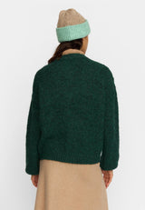 KNITTED MOHAIR CARDIGAN / 66107 - DARKGREEN