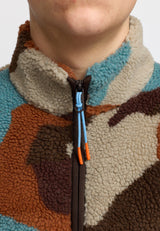 PRINTED TEDDY JACKET / 7023 - BROWN