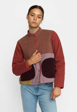 QUILTED PATCHWORK JACKET / 77345 - BROWN