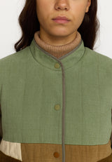 QUILTED PATCHWORK JACKET / 77345 - ARMY