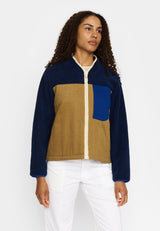 TEDDY QUILT JACKET - NAVY
