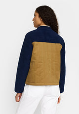 TEDDY QUILT JACKET - NAVY