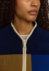 TEDDY QUILT JACKET - NAVY