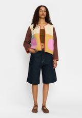 Quilted Block Jacket / 77360 - Off White