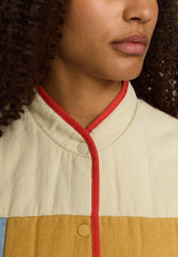 Quilted Patchwork Vest / 77362 - Off White