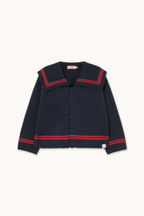 STRIPES TINY CARDIGAN - NAVY
