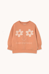 FLOWERS EYES GRAPHIC SWEATSHIRT - LIGHT RUST