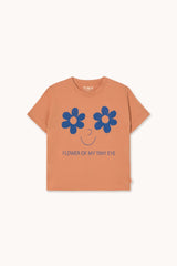 FLOWERS EYES GRAPHIC TEE - LIGHT RUST