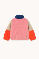 COLOR BLOCK POLAR SHERPA JACKET - DARK BLUE