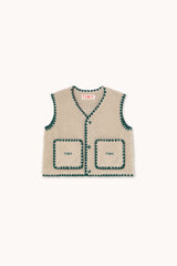 SHERPA VEST - DARK VANILLA
