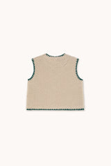 SHERPA VEST - DARK VANILLA