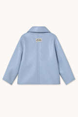 FAUX FUR COAT - DENIM BLUE