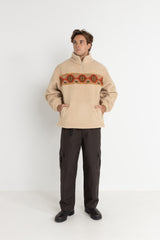 DUNE HALF ZIP PULLOVER - TOBACCO