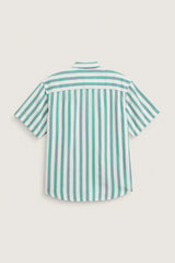 LAWSON STRIPE SS WHITE/VIVID VERDANT