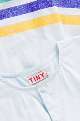 STRIPES MULTICOLOR DRESS - PASTEL BLUE