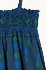 DIAMONDS KNITTED DRESS - LIGH NAVY