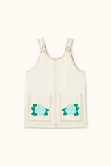 BLUE FLOWER PRINT DRESS - OFF WHITE