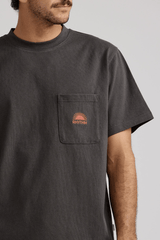 HEAVY VINTAGE POCKET EMBLEM SS T-SHIRT - CHARCOAL