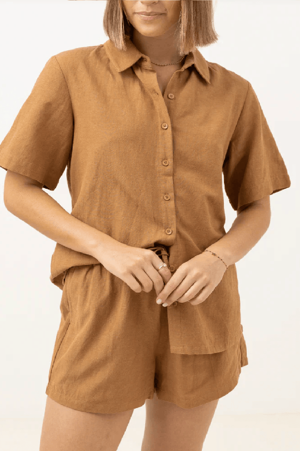Sunrise Short Sleeve Shirt - Tan
