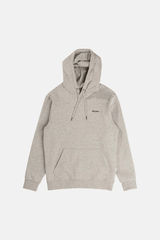 BRAND FLEECE HOOD - GREY HEATHER
