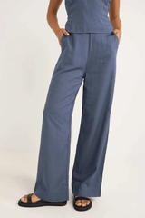 STEVIE WIDE LEG PANT - BLUE