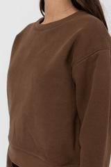 Classick Crew Neck Fleece - Chocolate