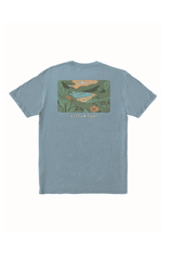 SECRET SHORES COSMIC WASH SS TEE - DENIM