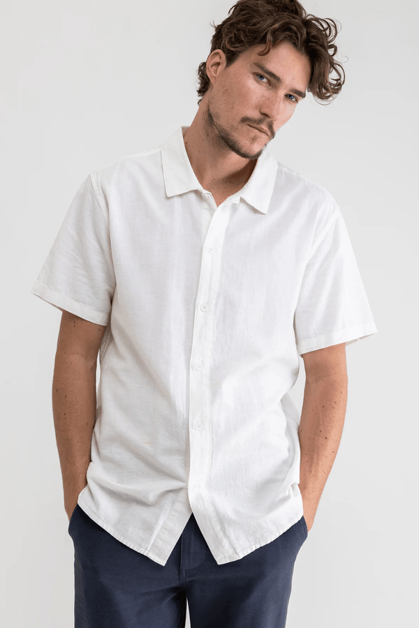 Classic Linen SS Shirt - White