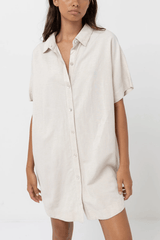 CLASSIC SHIRT DRESS - OAT