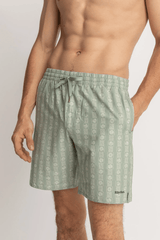 Tile Stripe Beach Short - Sage