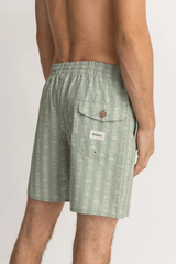 Tile Stripe Beach Short - Sage