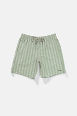 Tile Stripe Beach Short - Sage