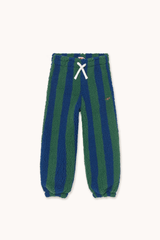 STRIPES SHERPA SWEATPANT - DARK GREEN/ LIGHT NAVY