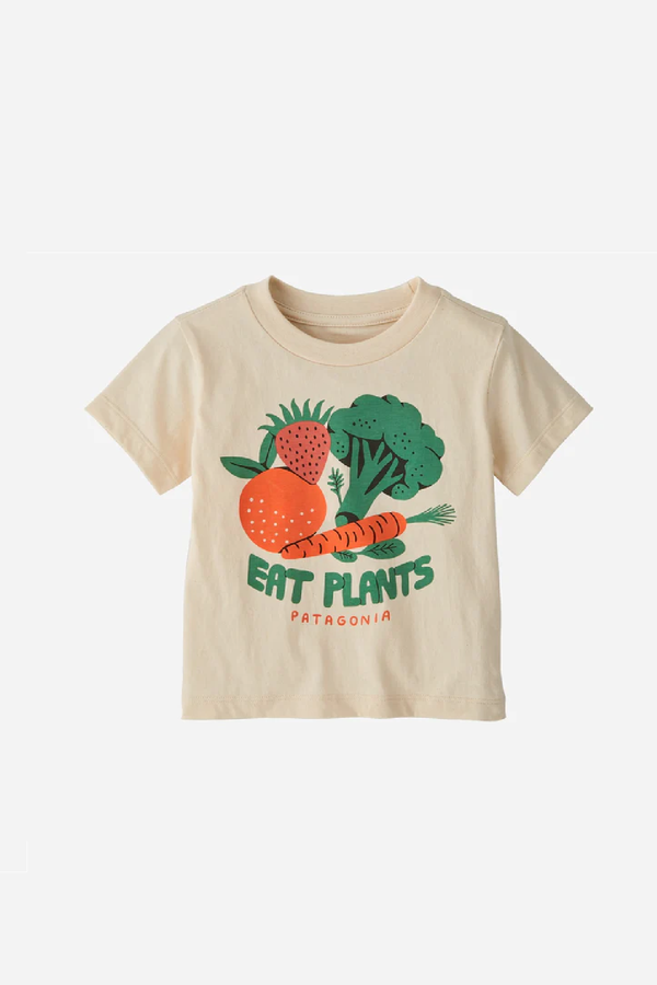 Baby Graphic T‐Shirt - Farm Snacks: Undyed Natural