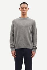 ISAK KNIT SWEATER - DARK GREY MEL