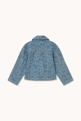 LACE DENIM JACKET - MEDIUM WASH DENIM