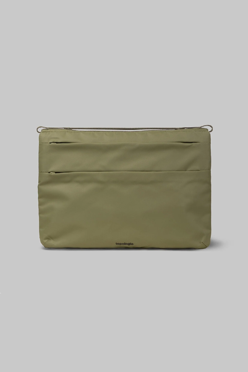 Topologie Wares Bags Flat Sacoche Large Olive Bomber