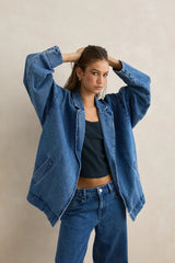 SHORELINE DENIM BLAZER - INDIGO