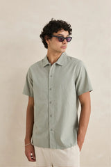 CLASSIC LINEN SS SHIRT - SEAFOAM