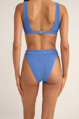 ISLA RIB HI BANDED PANT - CORNFLOWER