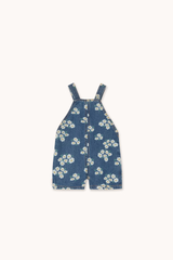BLOSSOMS DENIM SHORT DUNGAREE - MEDIUM WASH DENIM