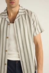 VACATION STRIPE SS SHIRT - FERN